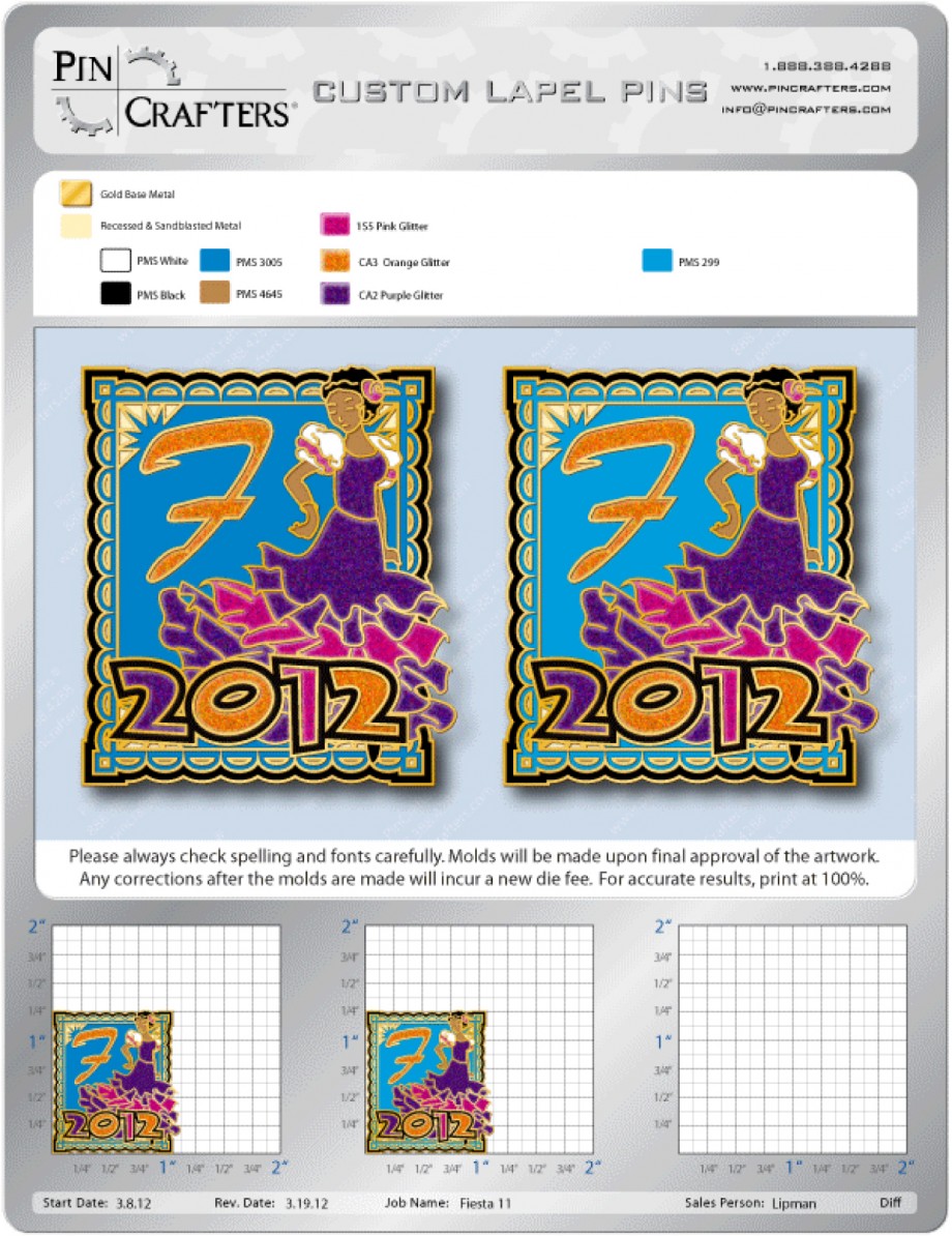 Fiesta Lapel Pin - 
