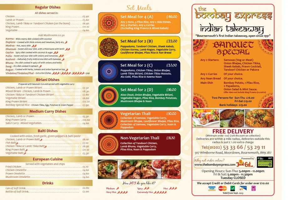 Bombay Express Menu - 