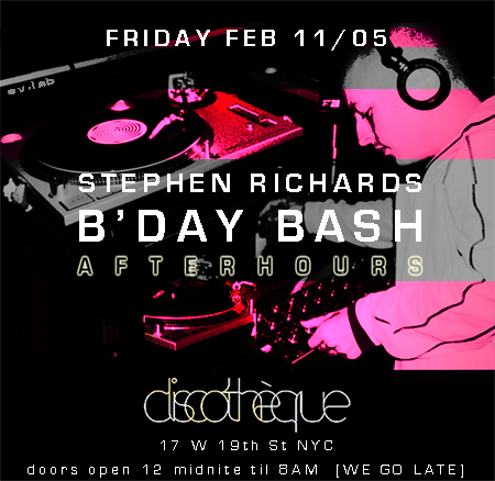 FLYER - DISCOTHEQUE NYC - 