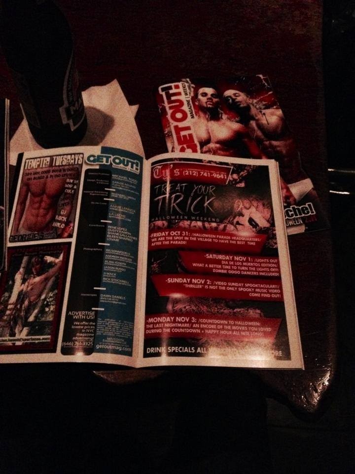 Print Work In GETOUT Magazine For TY's Bar In NYC - 
