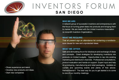 Inventors Forum Of San Diego Rack Card - 