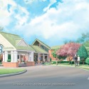 Healthcare facility entrance by L.H. Barker