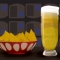 beer and tortilla chips