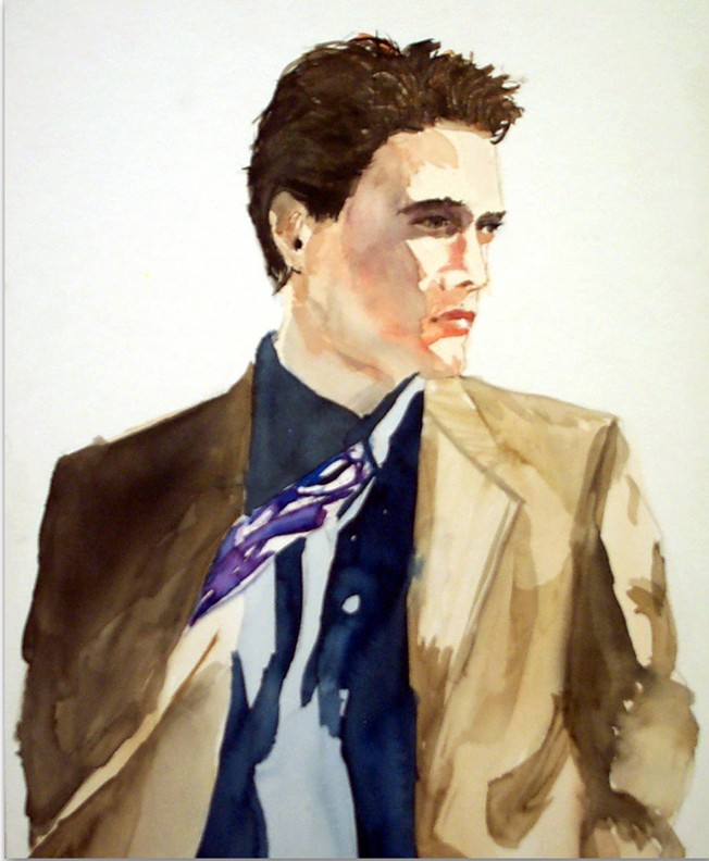 Man With Flowing Tie - 