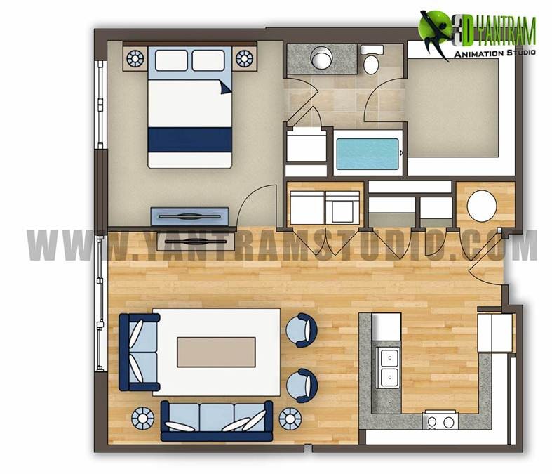 2D Residential Floor Plan - 