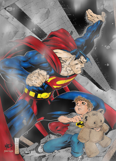 Superman -- Lineart By Joe Madureira - 