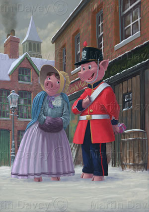 Romantic Victorian Pigs - 