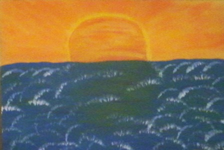 Ocean Sunset Inside Sun - 