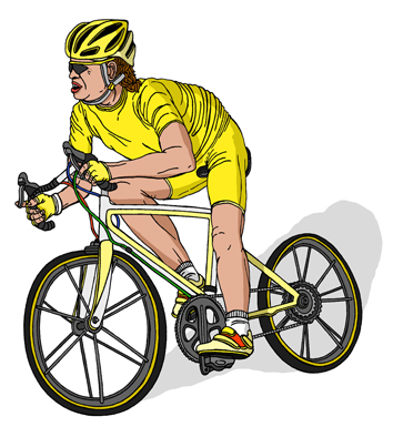 Yellow Cyclist - 