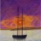 boat at sunset