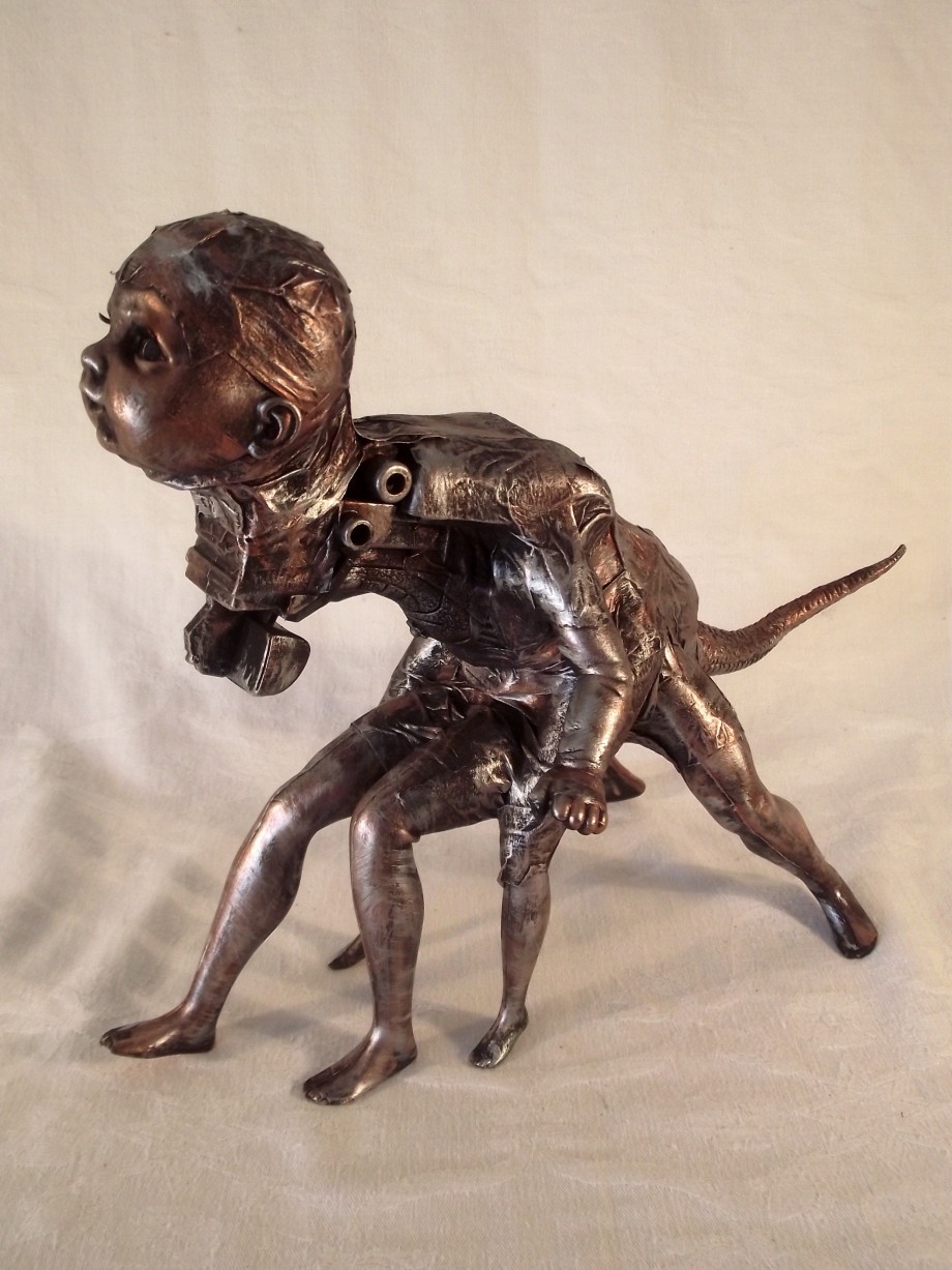 Alien Refugee Baby Sculpture - 