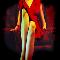 Woman in the Red dress....