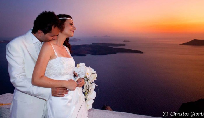 Sunset Wedding Santorini - 