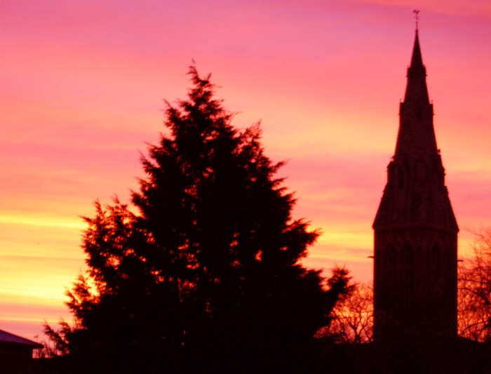 St John The Divine At Sunset - 