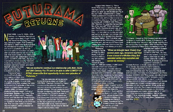 Futurama Is Back Article - 