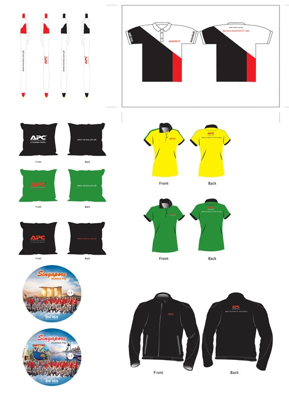 T-shirts - Jacket - Ballpen - Pillows - CD Label - 