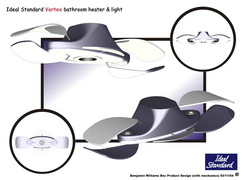 Innovative Bathroom Heater & Lighting Design - 