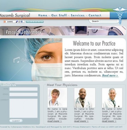 Macomb Surgical Web Design by Swanzai Design