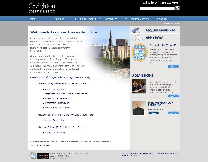 Creighton University Web Design & Development - 