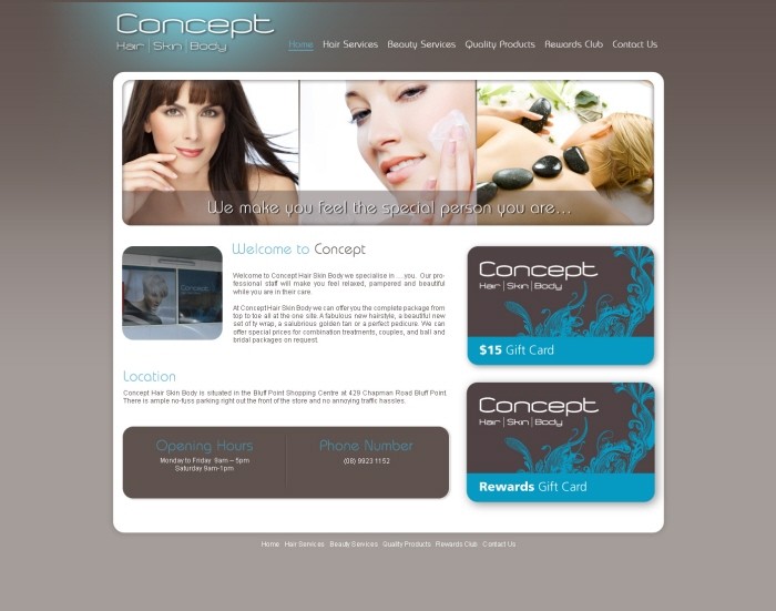 Concept Website Layout - 