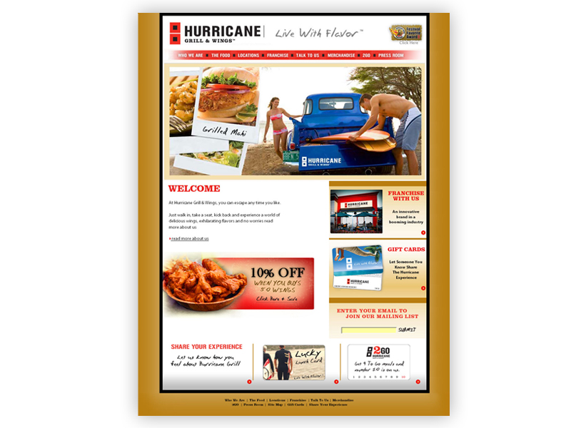 Hurricane Wings Website - 